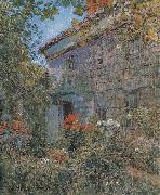 Childe Hassam, Old House and Garden,East Hampton,Long Island